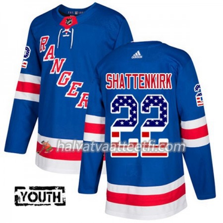 Lasten NHL New York Rangers Pelipaita Kevin Shattenkirk 22 Adidas 2017-2018 Blue USA Flag Fashion Authentic Lasten NHL New York Rangers Pelipaita Kevin Shattenkirk 22 Adidas 2017-2018 Blue USA Flag Fashion Authentic